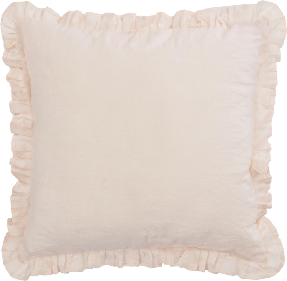Kave Home pudebetræk Nacha 45 x 45 cm lyserød bomuld/hør