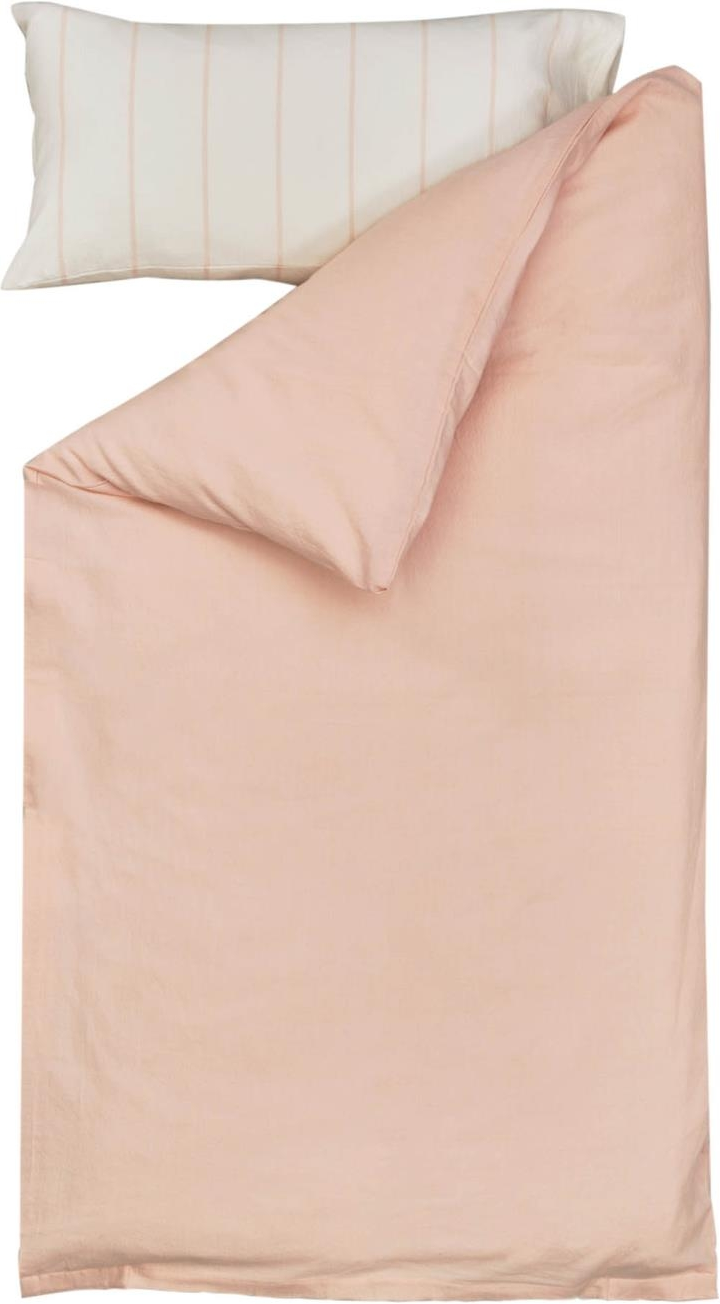 Børnesengesæt Kave Home Gaitana 60x120 cm lyserød 100% bomuld GOTS-certificeret