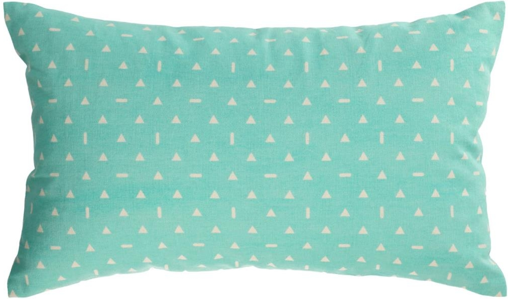 Pyntepudebetræk Kave Home Zale 30x50 cm turkis bomuld bæredygtigt moderne nordisk design