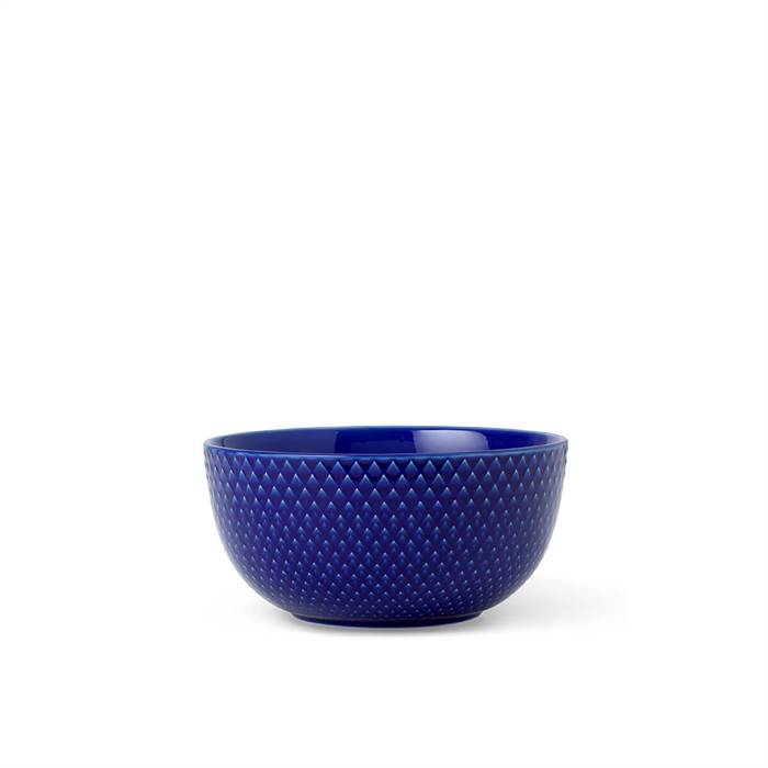 Lyngby Porcelæn Rhombe Color - Skål Ø13 cm - Mørkeblå  : Erling Christensen Møbler