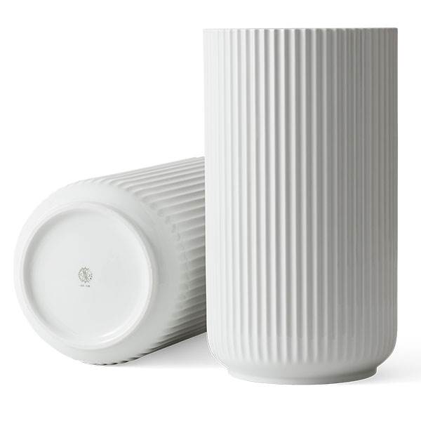 Lyngby Porcelæn Lyngby vase h38 cm - Hvid : Erling Christensen Møbler  : Erling Christensen Møbler