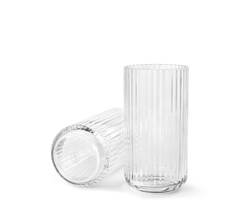 Lyngby Porcelæn Lyngby vase - 20,5 cm. - klar glas : Erling Christensen Møbler  : Erling Christensen Møbler