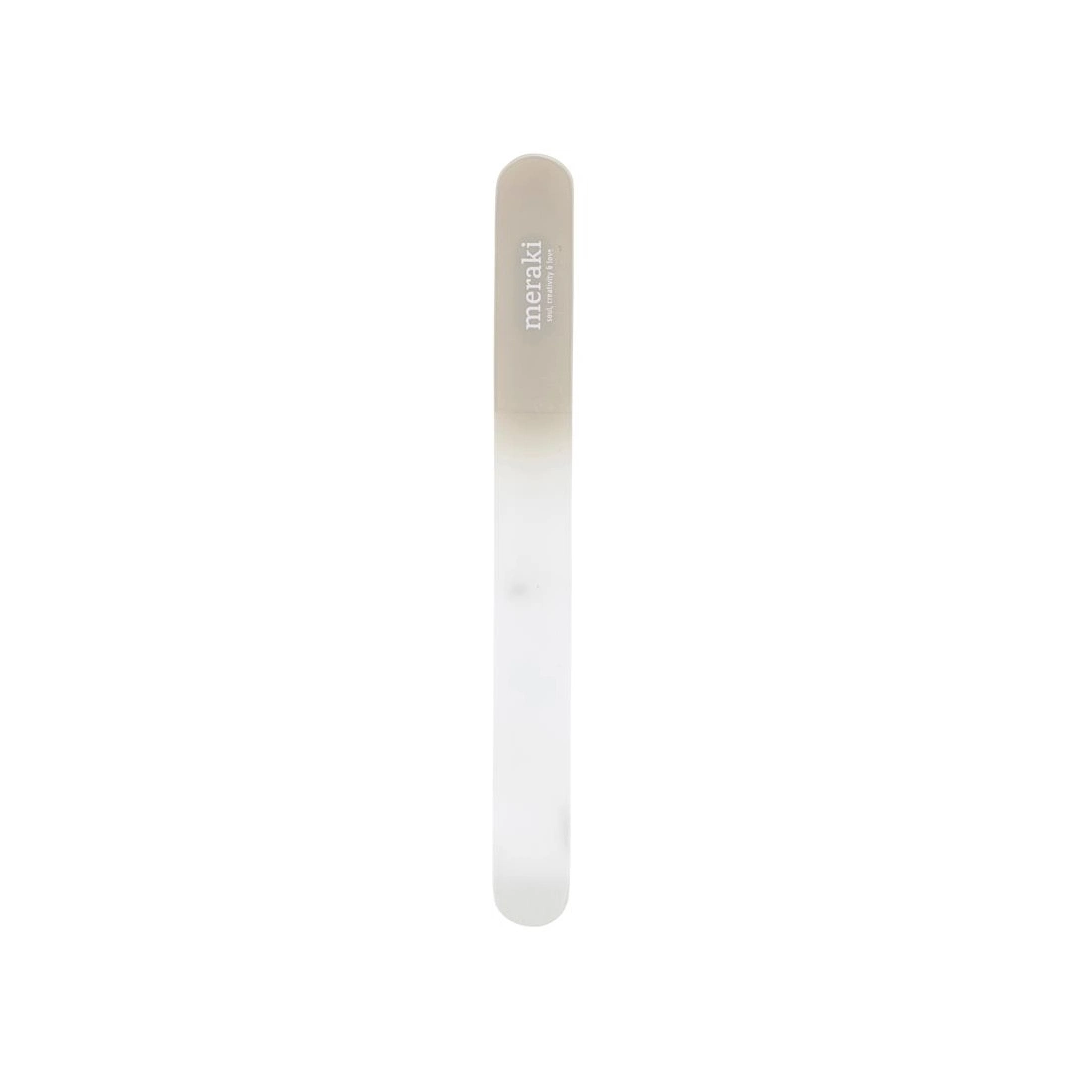 Glasneglefil Meraki Neglefil-serie grå med etui, 19,4 cm