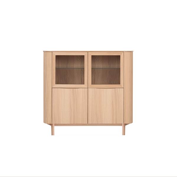 PBJ Designhouse PBJ Malli highboard 140 - Lys lakeret eg - Finér - Med lys : Erling Christensen Møbler  : Erling Christensen Møbler