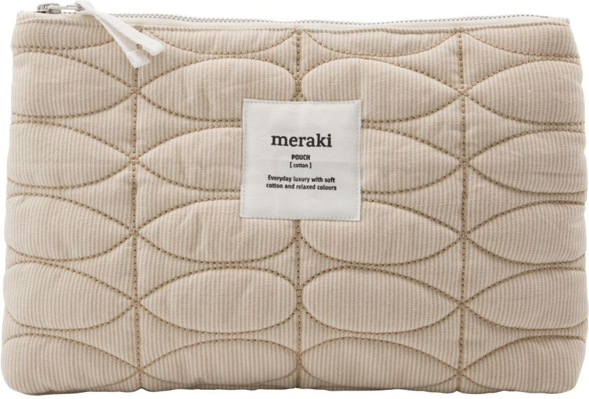 Makeup pung Meraki Mentha  -  hvid/beige quiltet kosmetiktaske H20 x L30 x B3,5 cm