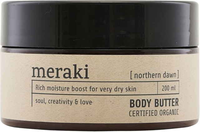 Meraki Body Butter Northern Dawn  -  COSMOS-økologisk kropscreme med aloe vera, sheasmør & frisk duft