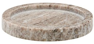 Marmor organiseringsbakke Meraki Marble Ø12,5 x H2 cm mørk beige