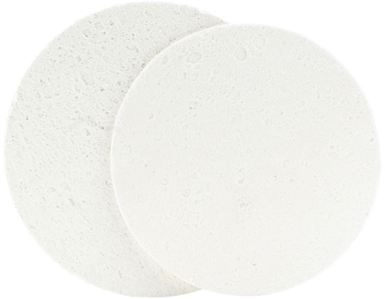 Rensesvamp til ansigt Meraki Clean  -  genanvendelig pakke med 5 stk hvid cellulose Ø7,7 cm