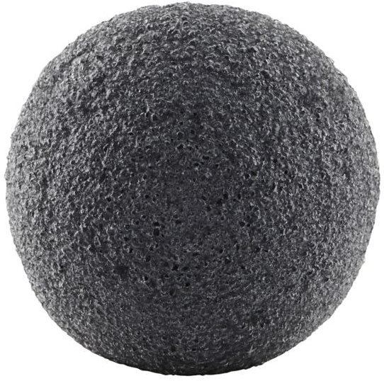 Konjac ansigtssvamp Meraki Konjac-serie sort med aktivt kul Ø5Ã3 cm til fedtet hud