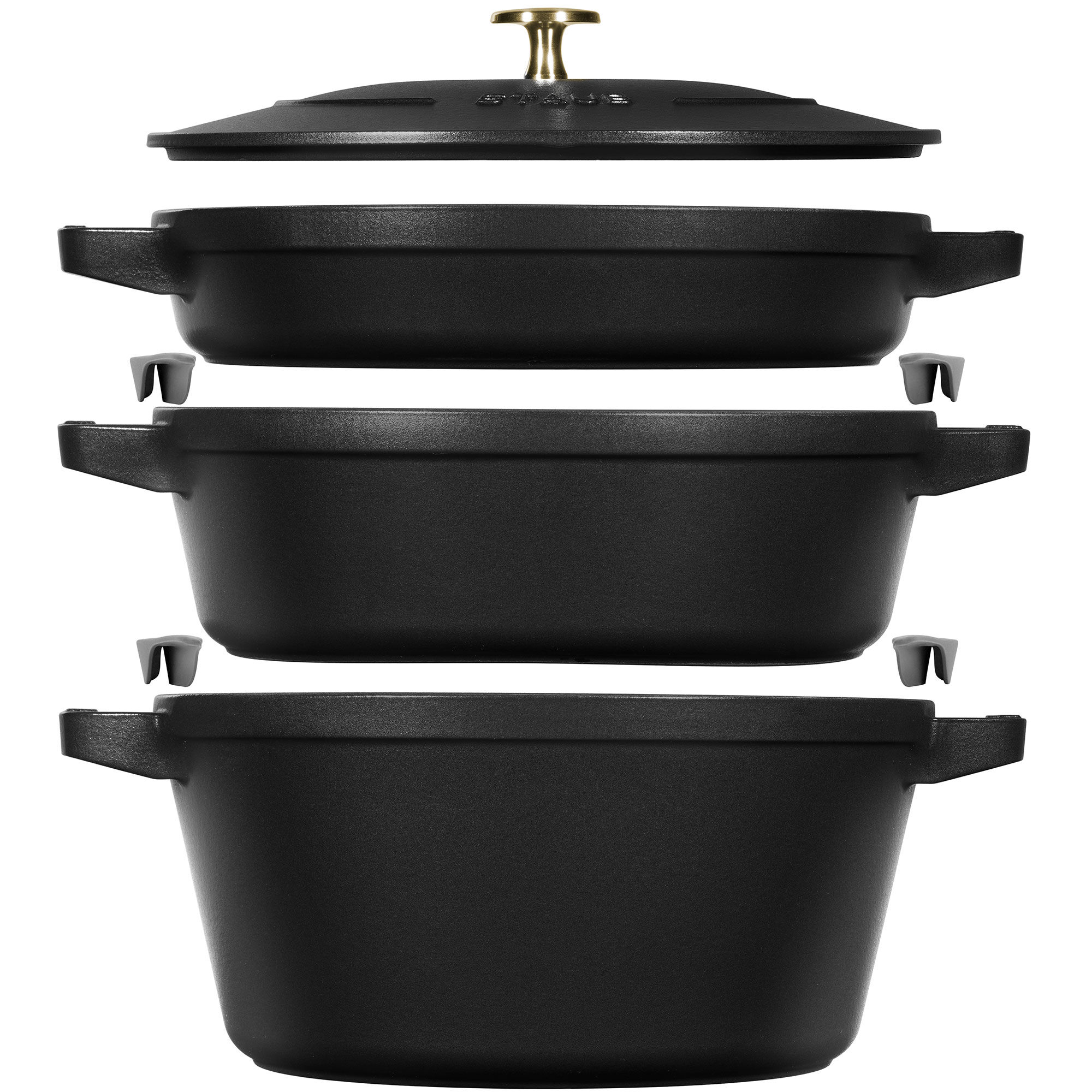 Staub Gryde & kasserollesæt 24 cm, sort