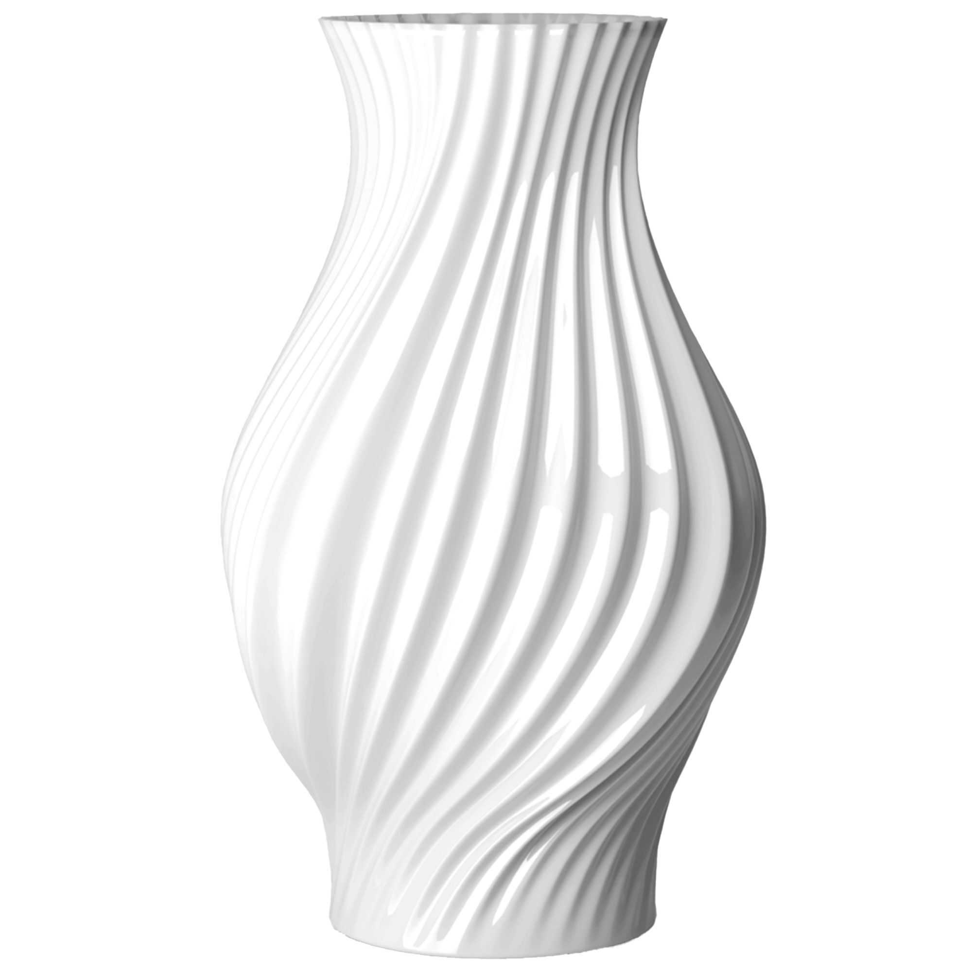 Lyngby Porcelæn Twist Vase 25 cm, hvid