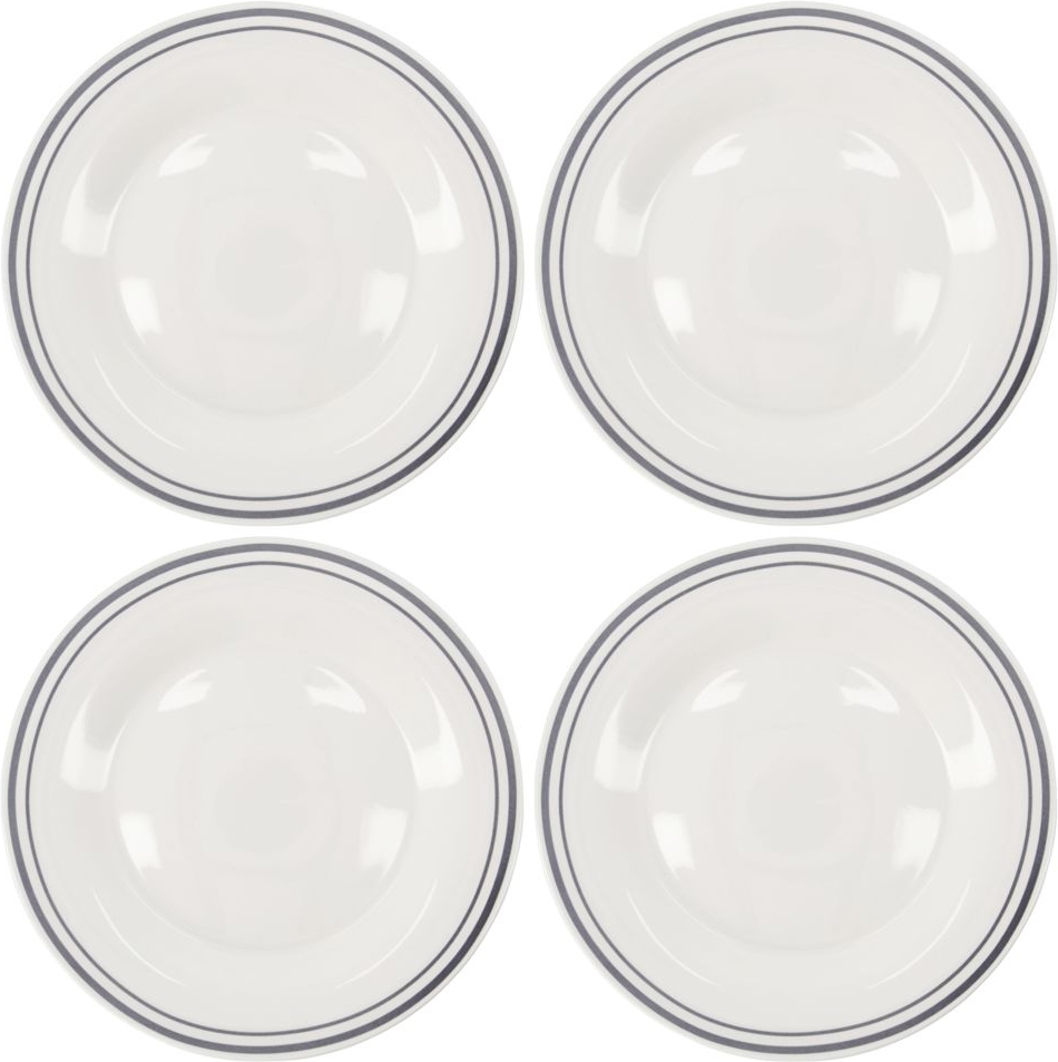 Middagstallerkener Nicolas Vahé Bistro Ø27cm grå porcelæn  -  pakke med 4