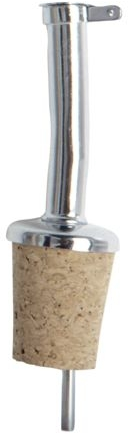 Skænkeprop  -  Nicolas Vahé serie Skænkeprop, rustfrit stål & kork, sølv Ø2 Ã 9 cm