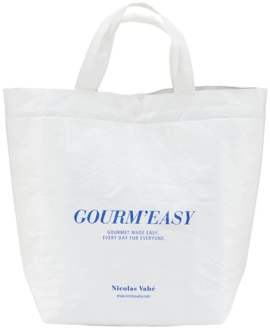 Taske Nicolas Vahé GourmEasy kraftpapir hvid H22ÃL26,5 cm