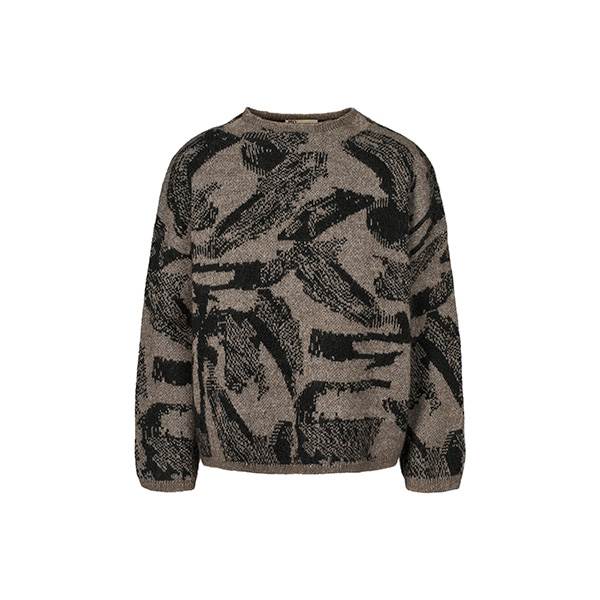 PBO Svera strikketrøje - Camel/black  : Erling Christensen Møbler