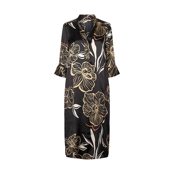 PBO Simbia silk dress - Black print  : Erling Christensen Møbler