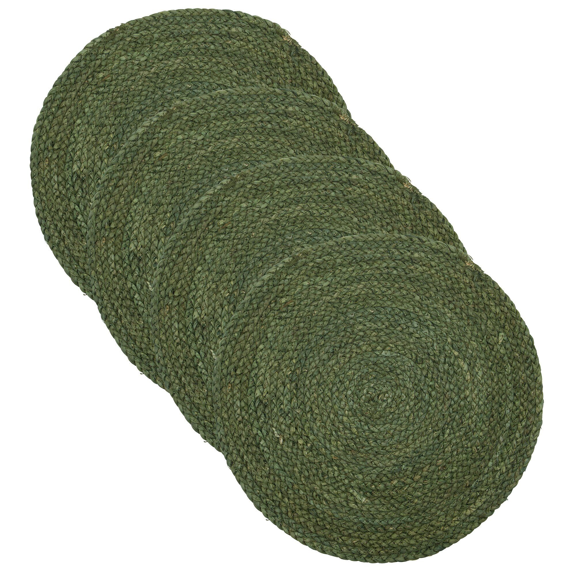 House doctor Circle bordskåmatte 38 cm, grøn/natur