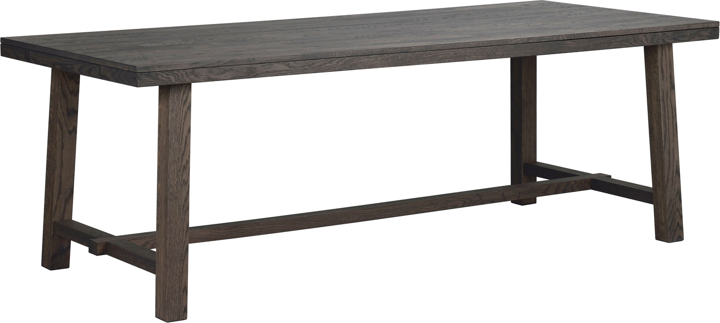 Spisebord Rowico Brooklyn 220Ã95 cm mørkebrun lakeret massiv egetræ FSC