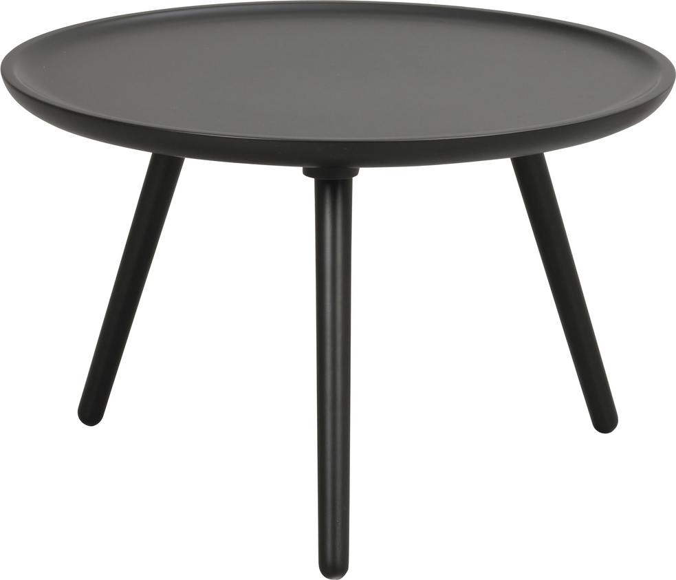 Sofabord Rowico Daisy Ø55 x H35 cm sort lakeret MDF og gummitræ