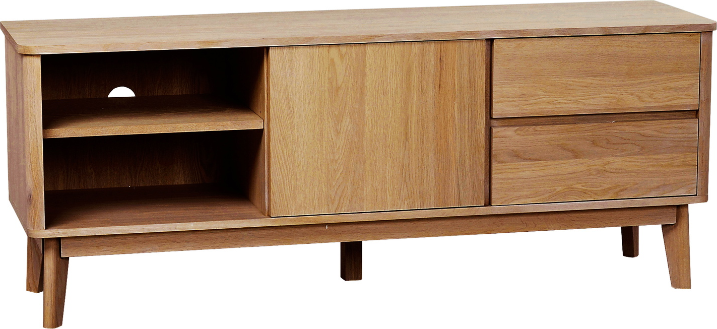 Rowico Yumi TV-bord tv-møbel i lakeret egetræ med soft-close skydedør B152 x D42 x H60 cm