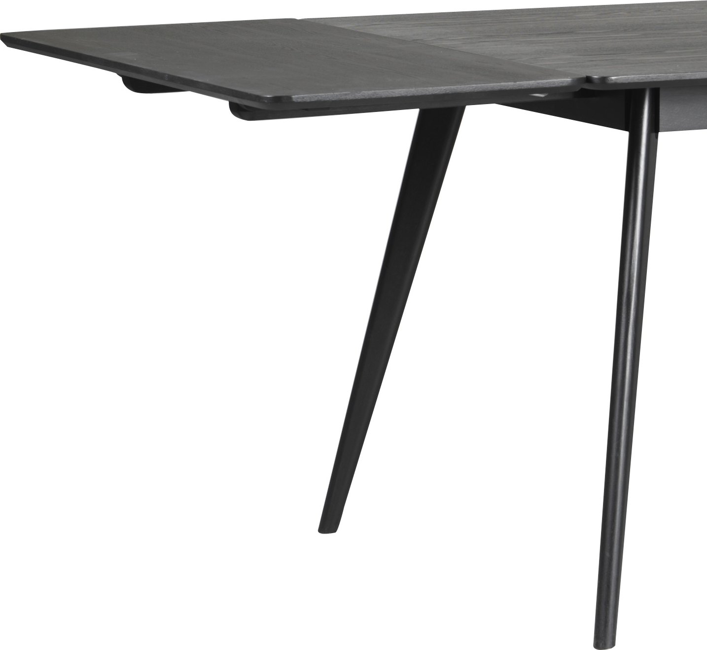 Tillægsplade til spisebord Rowico Yumi sort askefiner MDF 90x45 cm