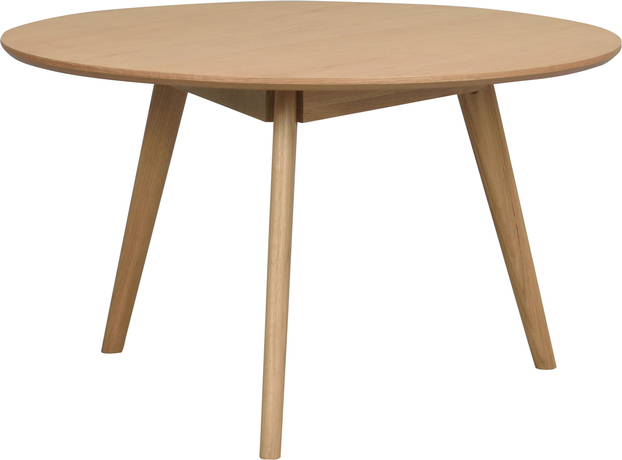 Sofabord / kaffebord Rowico Yumi Ø90 cm x H53 cm eg  -  lakeret MDF med egetræsfinér, skandinavisk design
