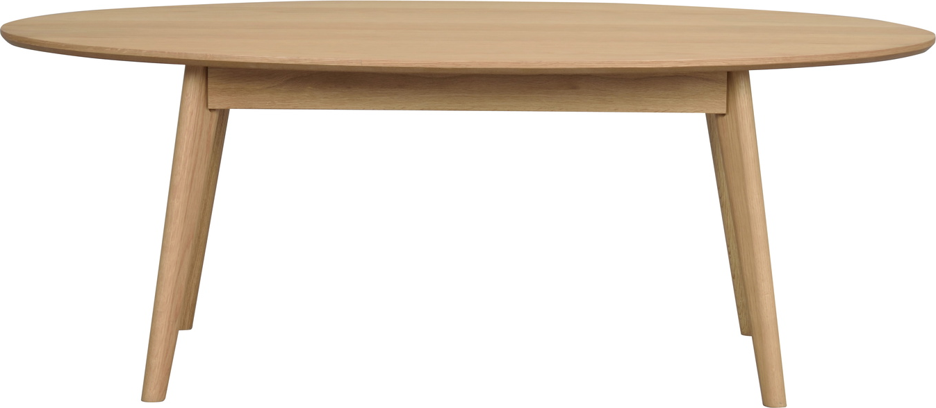 Sofabord Rowico Yumi ovalt egetræ 130x65x48 cm skandinavisk minimalisme