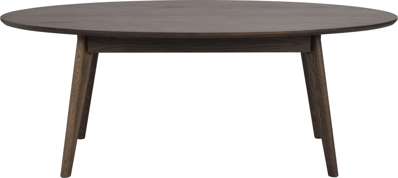 Sofabord Rowico Yumi ovalt brunt træbord 130x65 cm