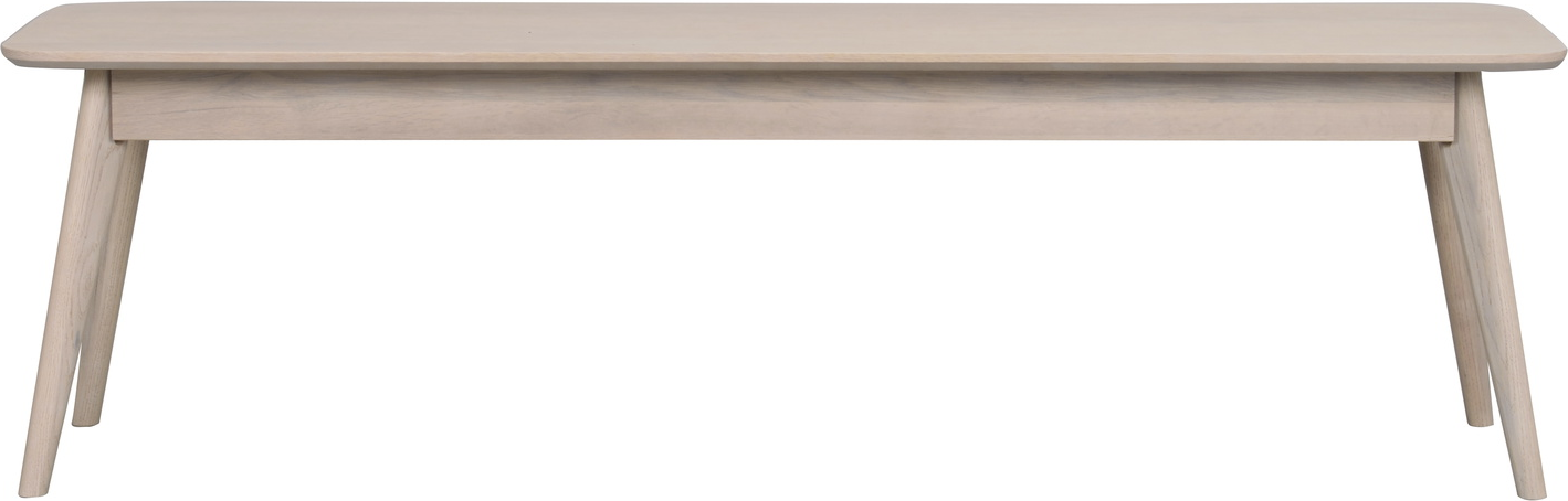 Bænk Rowico Yumi i hvidkalket egetræ H45ÃB155ÃD40 cm