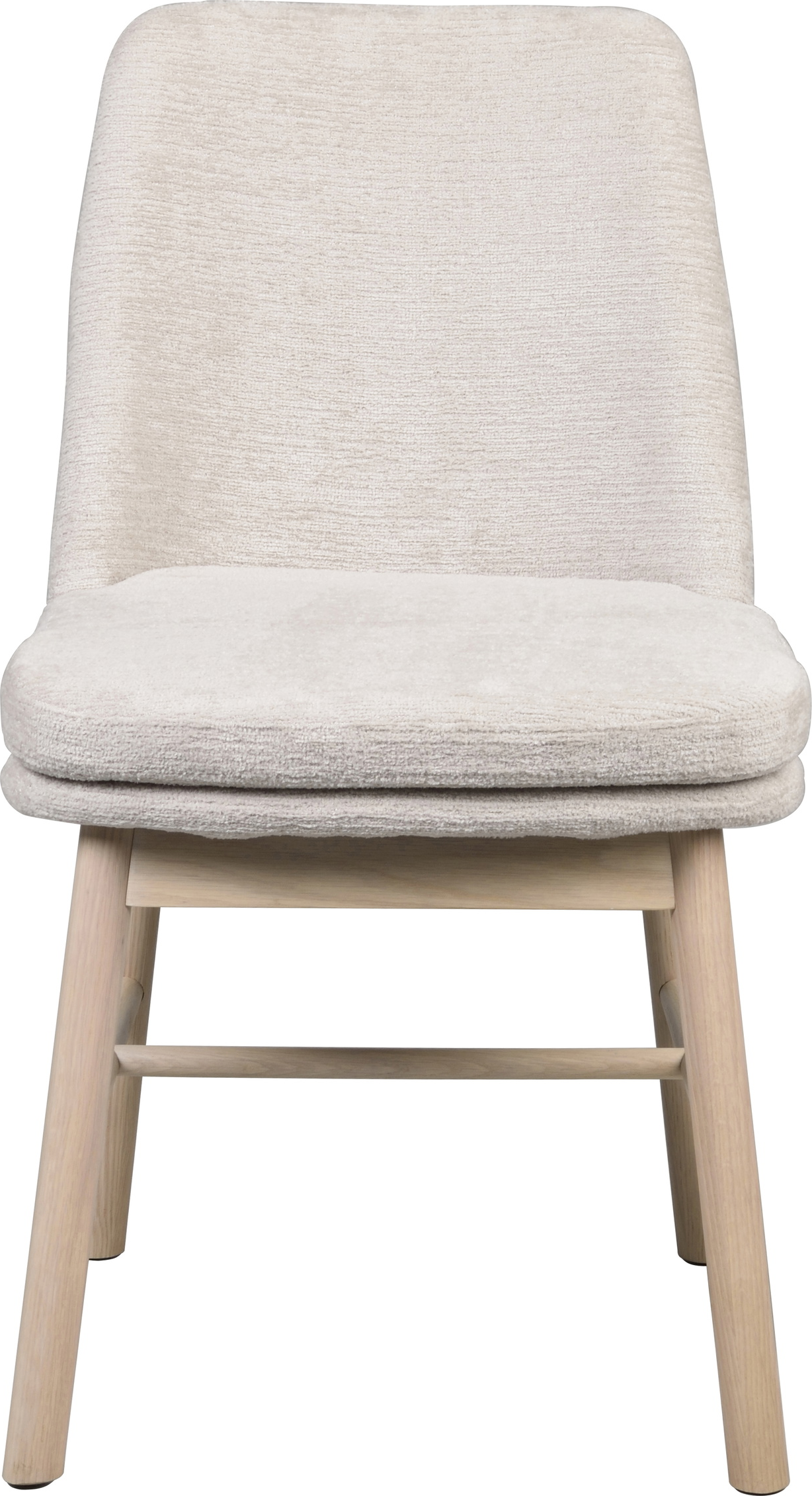 Spisebordsstol Rowico Amesbury polstret lysebeige Textafoam med hvidvaskede egetræsben FSC 2 stk