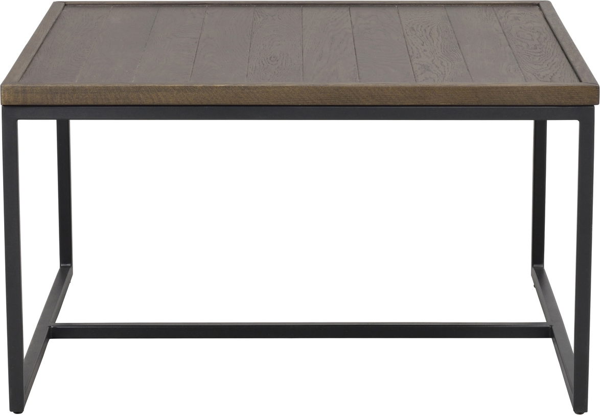 Rowico Deerfield sofabord 70Ã70Ã40 cm brun/sort egetræ metal
