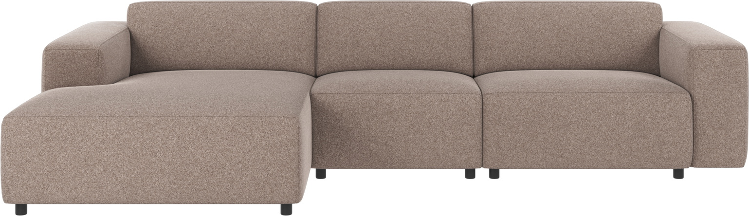 Chaiselongsofa Rowico Willard venstrevendt beige Brenda stof 312x161 cm FSCÂ®-mix