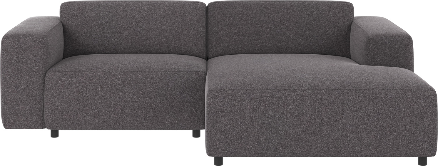 Chaiselongsofa Rowico Willard højrevendt Brenda mørkegrå polyester 234x161 cm
