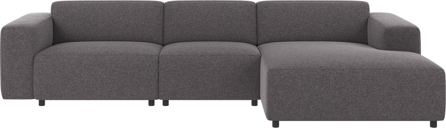 Chaiselong sofa Rowico Willard højrevendt i mørkegråt Brenda 18 stof