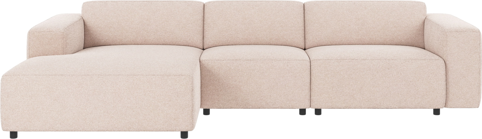 Chaiselongsofa Rowico Willard Max lysebeige venstrevendt 312x161 cm