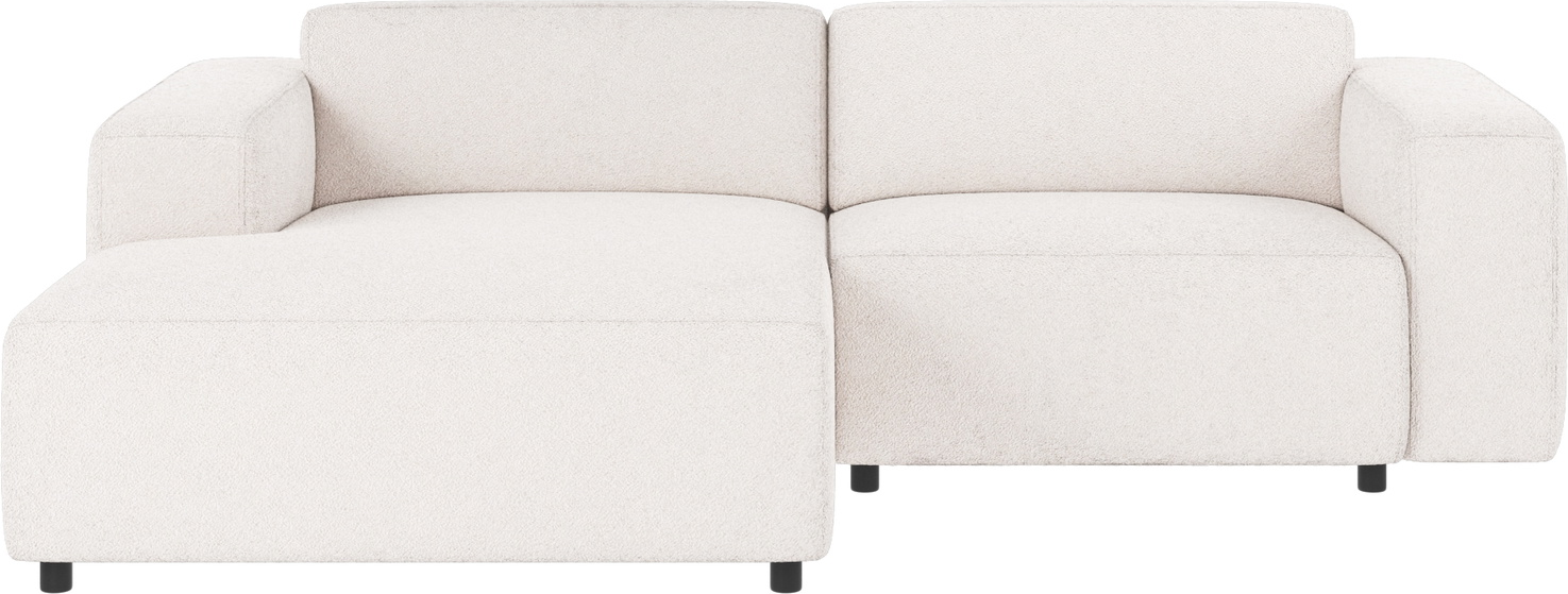 Chaiselongsofa Rowico Willard venstrevendt skandinavisk design i hvidt Alice 101-stof 234Ã161 cm
