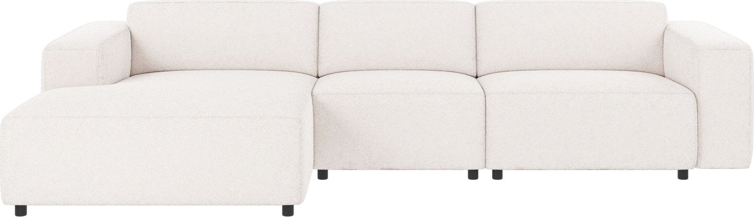 Chaiselongsofa Rowico Willard venstrevendt modulær i hvidt Alice-stof H70Ã312Ã161 cm