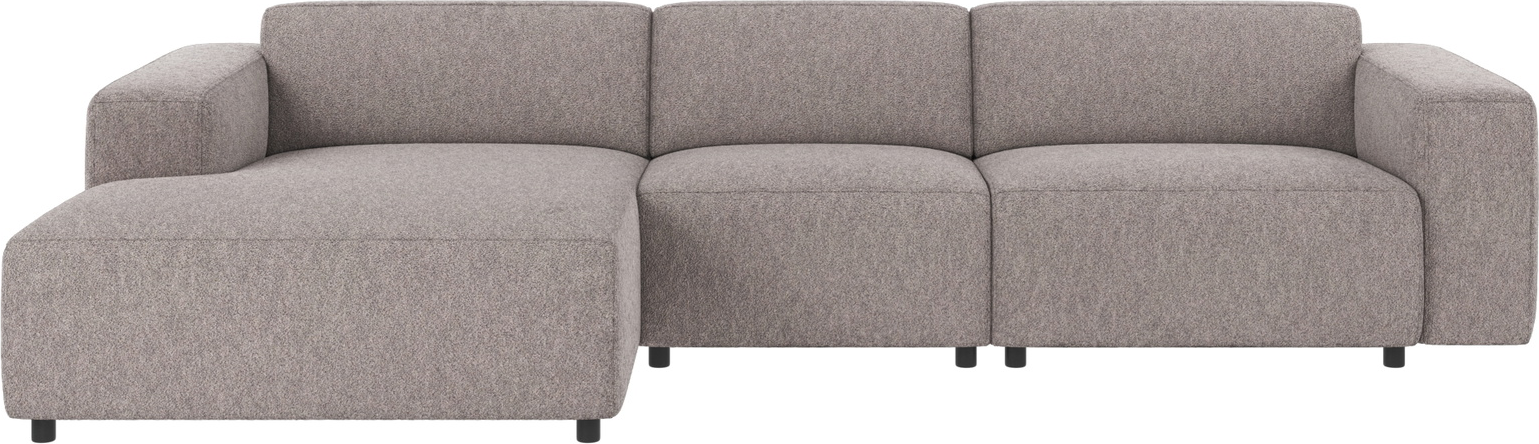 Chaiselongsofa Rowico Willard venstrevendt modul grå Alice-stof 312Ã161Ã70 cm