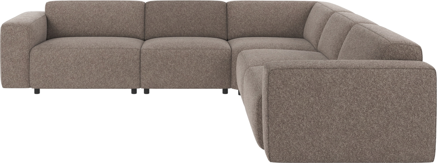 Hjørnesofa Rowico Willard modulær i mørk beige stof Bobby 4 297x297 cm