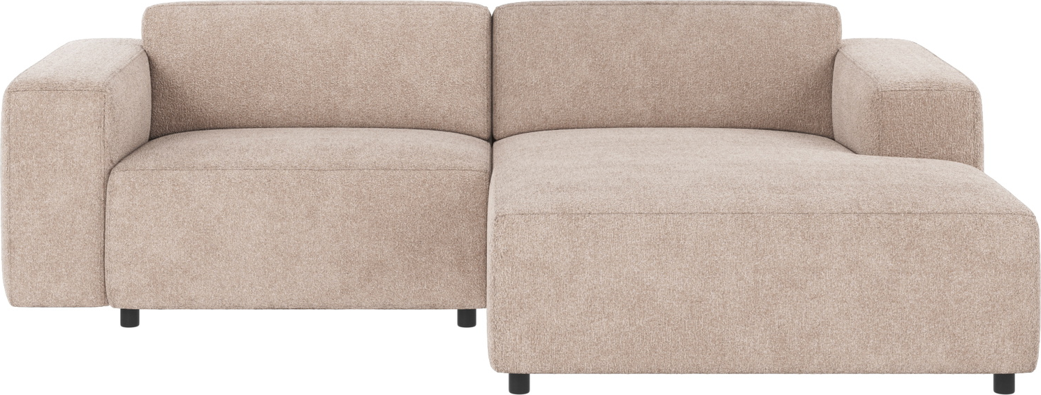 Chaiselongsofa Rowico Willard Greg lysebeige højrevendt 234x161 cm