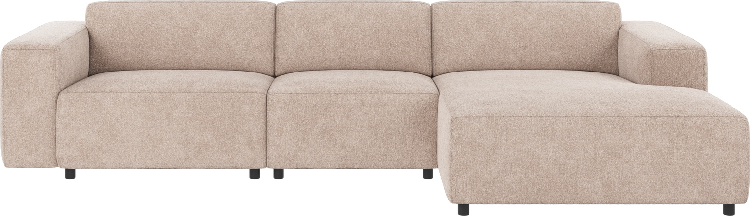 Chaiselongsofa højrevendt Rowico Willard modulsofa lysebeige Greg polyester B312xD161 cm