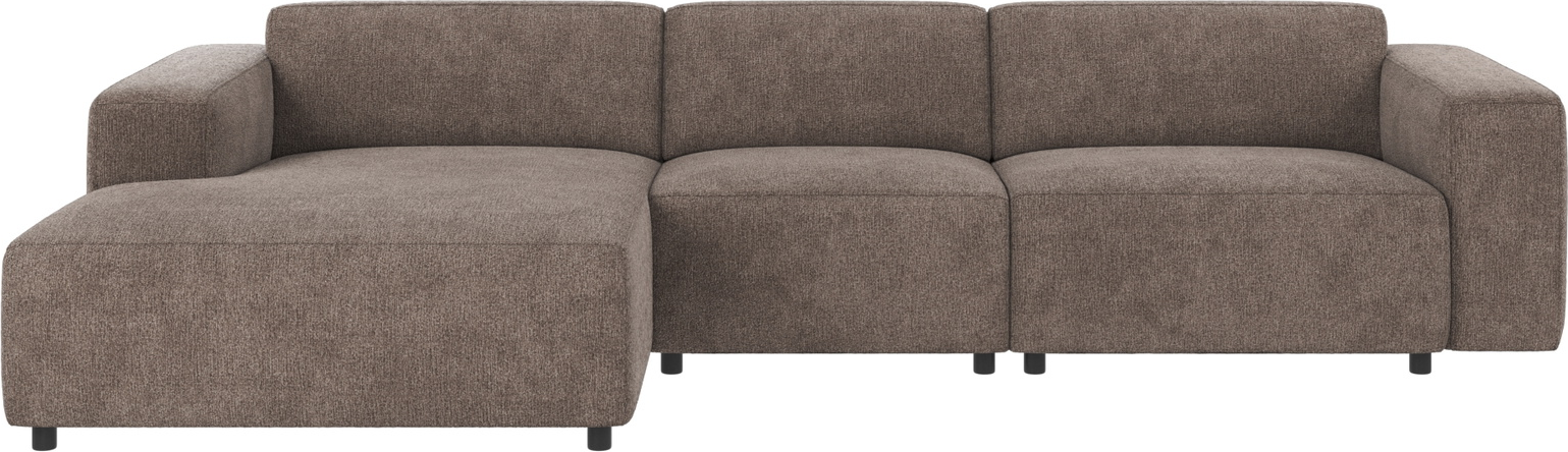 Chaiselongsofa venstrevendt Rowico Willard mørk beige Greg polyester 312x161 cm