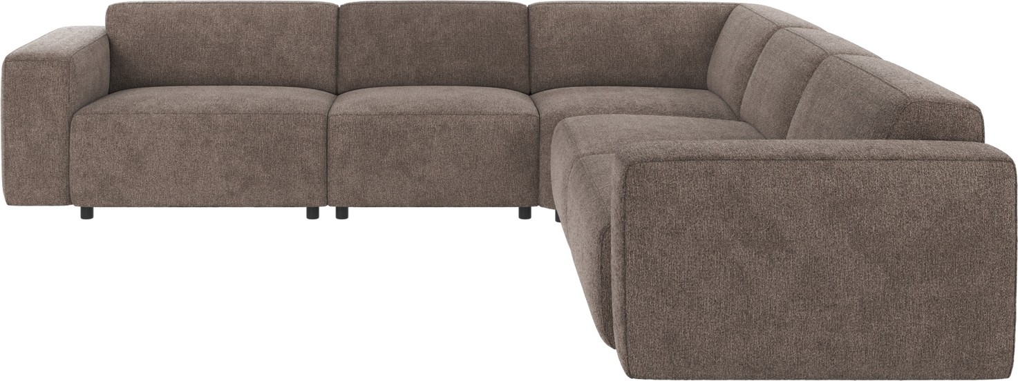 Hjørnesofa Rowico Willard Greg 7 mørk beige 297x297 cm  -  modulopbygget nordisk sofa