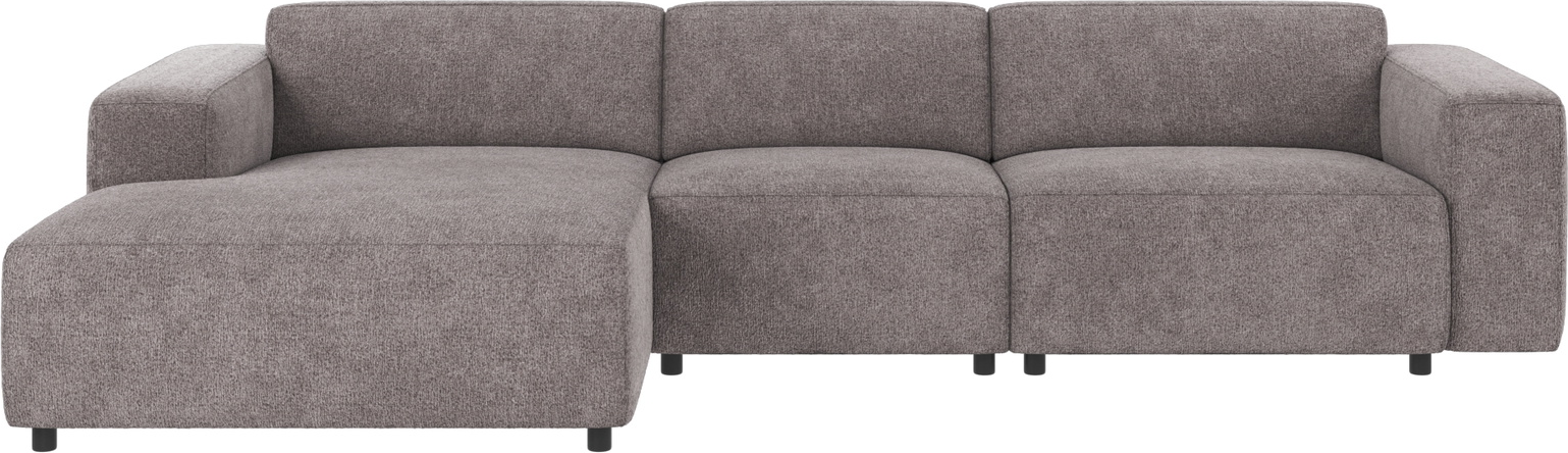 Venstrevendt chaiselongsofa Rowico Willard modulopbygget grå Greg polyester 312Ã161Ã70 cm