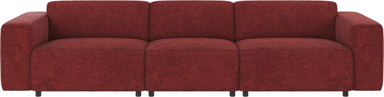 4-personers modulsofa Rowico Willard  -  rød Anna 8 polyester FSC-certificeret ramme