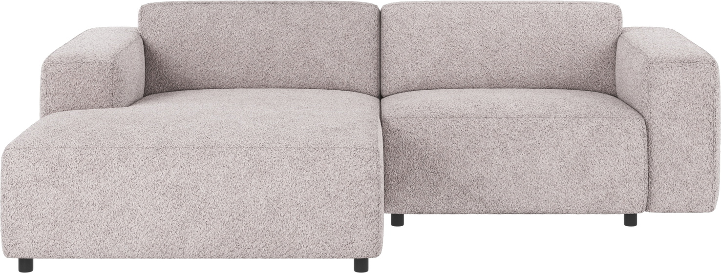 Chaiselongsofa Rowico Willard venstrevendt Anna 15 lysegrå 234x161x70 cm modulopbygget fast komfort skandinavisk stil