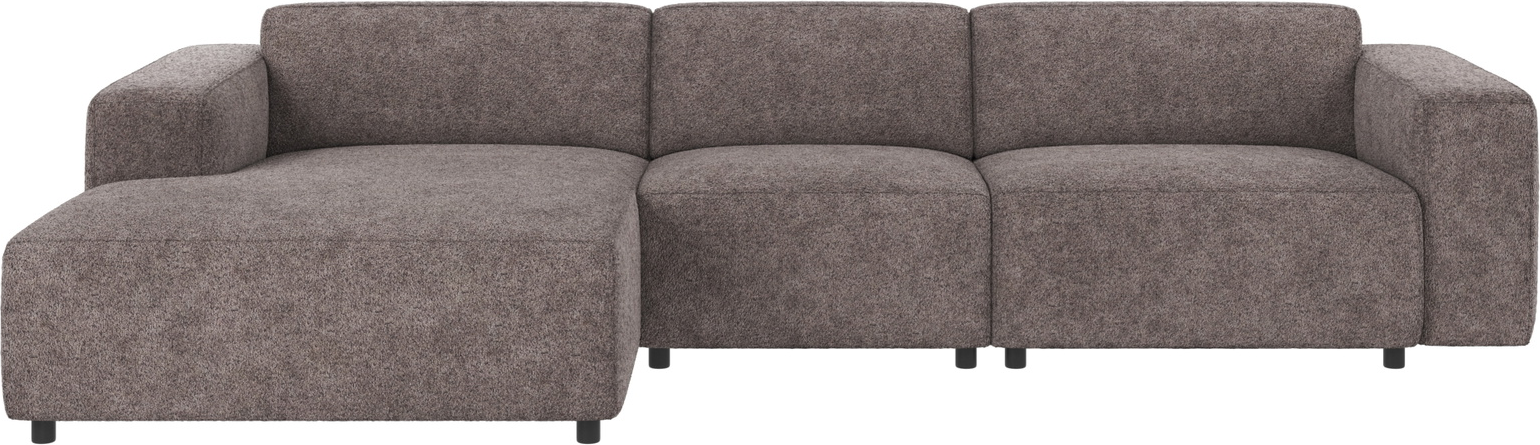 Chaiselongsofa Rowico Willard venstrevendt 312Ã161 cm mørkegråt Anna-stof skandinavisk design med HR-koldskum