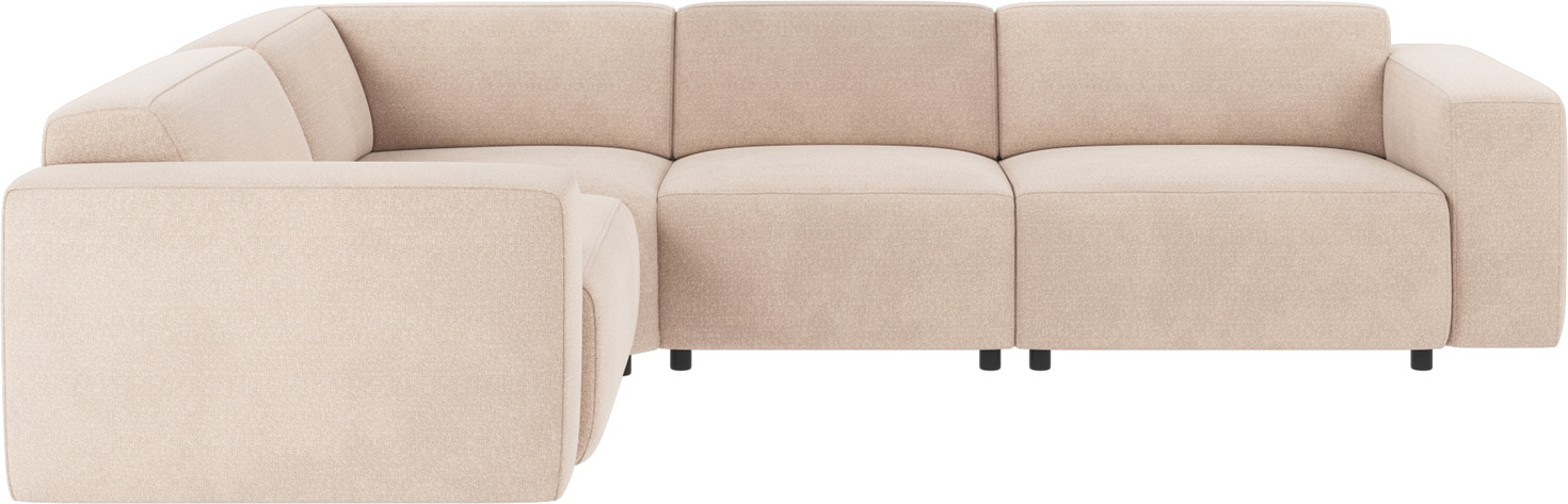 Hjørnesofa Rowico Willard Rita lysebeige stof modulopbygget 297Ã219 cm nordisk minimalisme