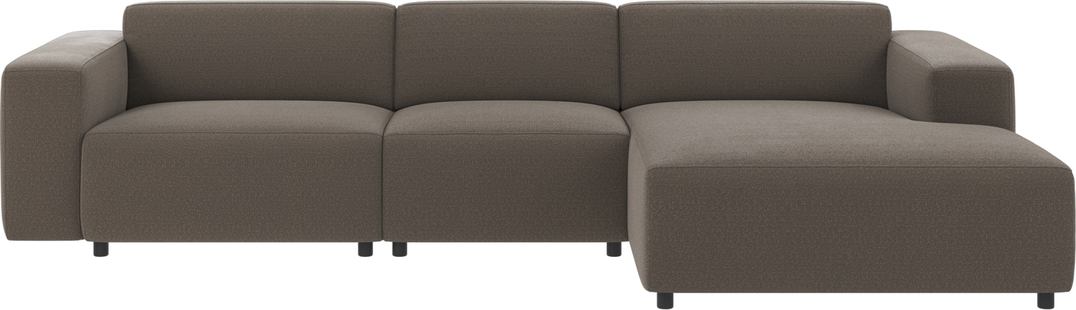 4-personers modulsofa Rowico Willard mellemgrå Rita polyester 100.000 Martindale med koldskum og zigzag-fjedre