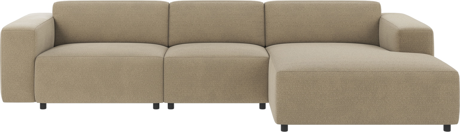 4-personers stofsofa Rowico Willard Rita mørk beige modulopbygget skandinavisk design FSC-mix